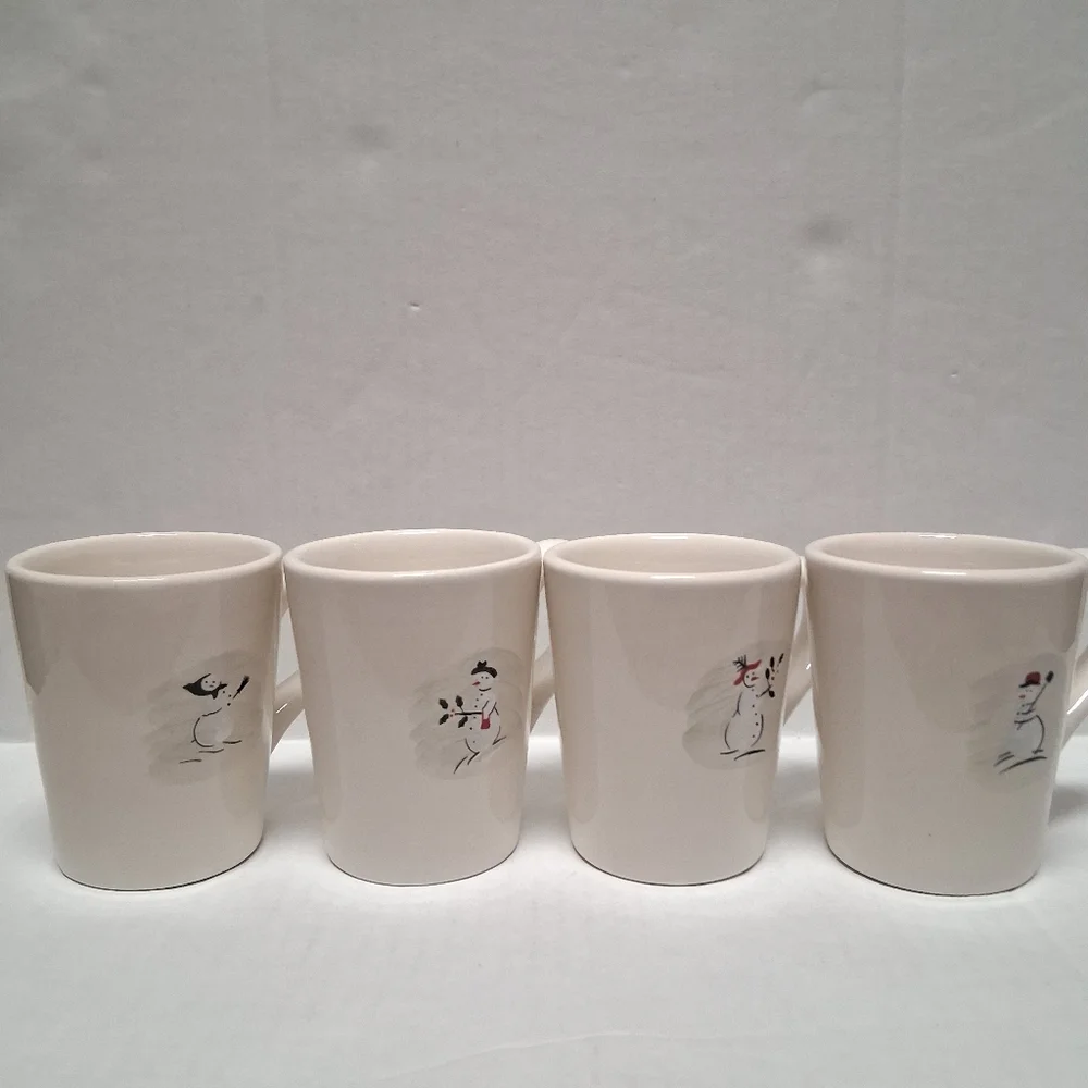 Williams Sonoma Snowman Coffer Mugs